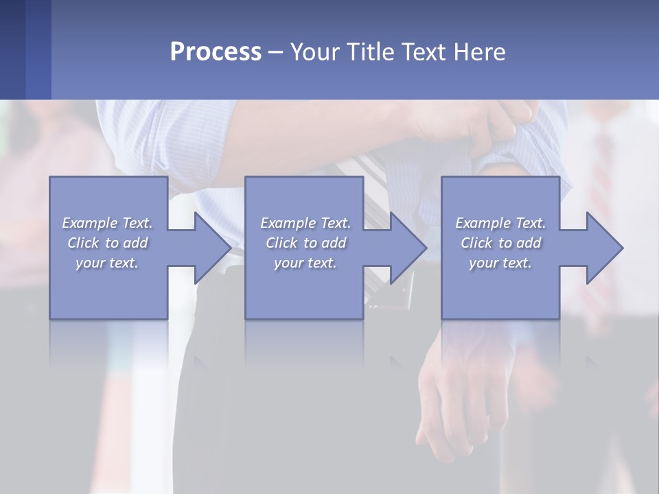A Man In A Tie Is Holding His Hands Together PowerPoint Template