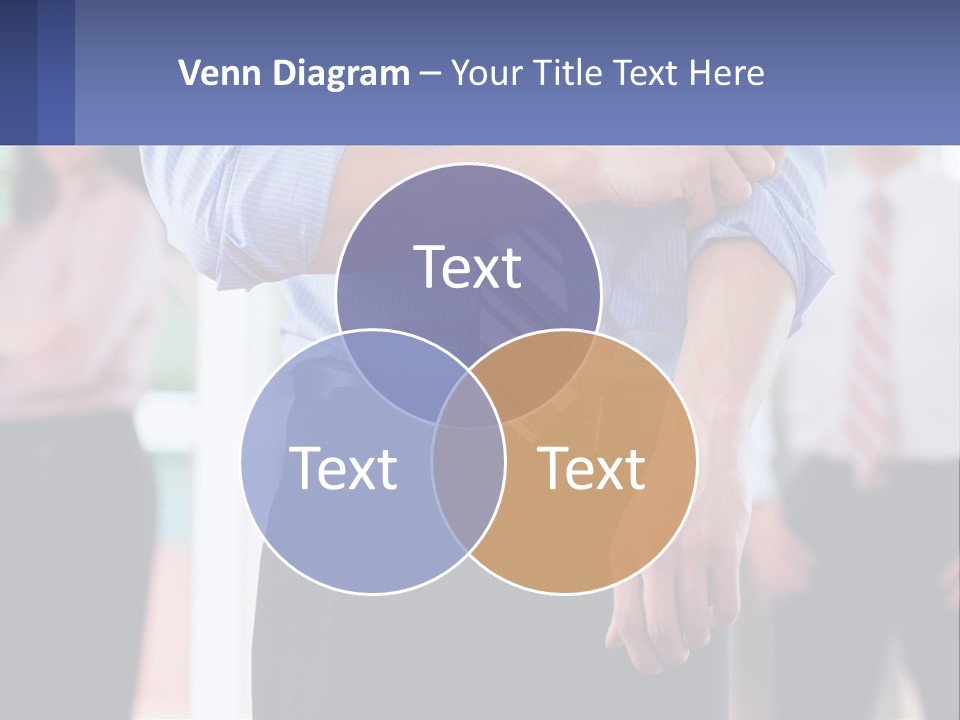 A Man In A Tie Is Holding His Hands Together PowerPoint Template