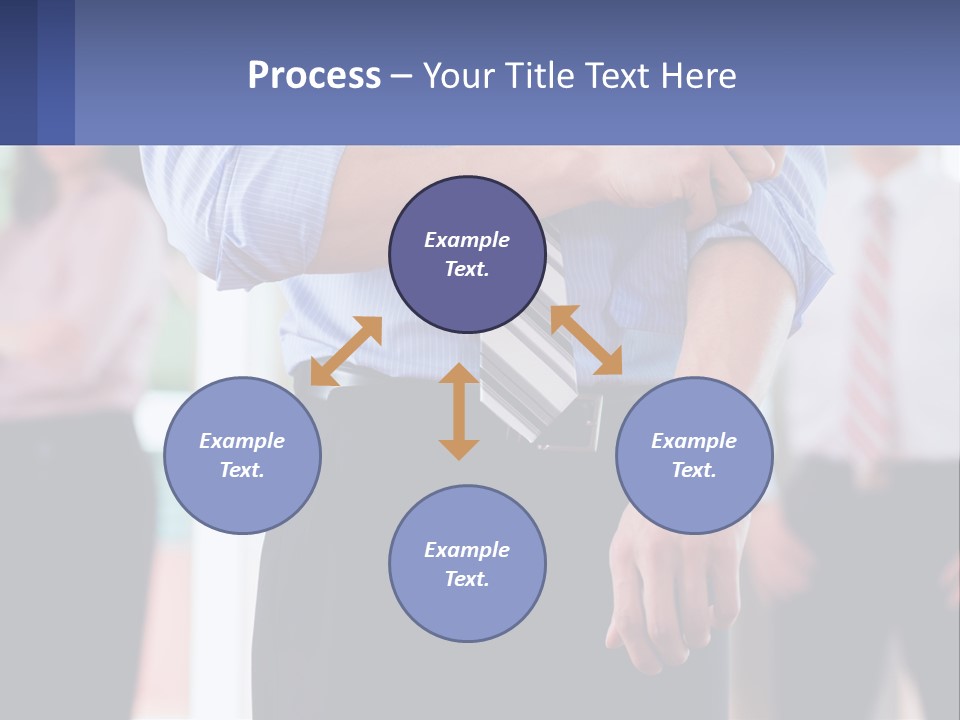 A Man In A Tie Is Holding His Hands Together PowerPoint Template
