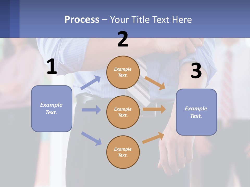 A Man In A Tie Is Holding His Hands Together PowerPoint Template