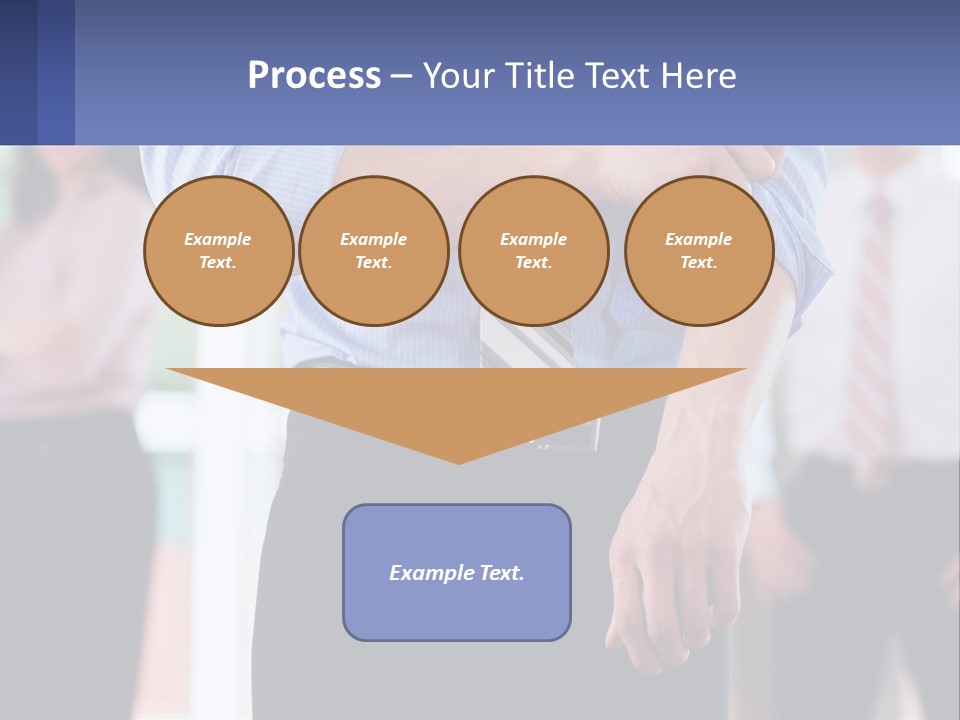 A Man In A Tie Is Holding His Hands Together PowerPoint Template