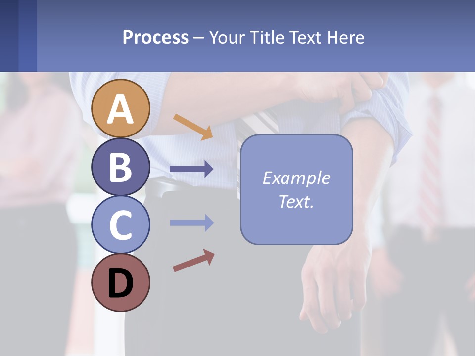 A Man In A Tie Is Holding His Hands Together PowerPoint Template