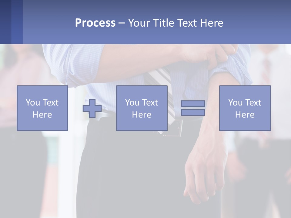 A Man In A Tie Is Holding His Hands Together PowerPoint Template