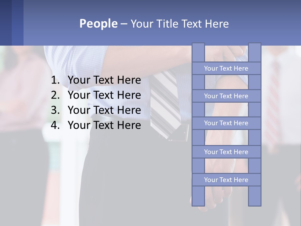 A Man In A Tie Is Holding His Hands Together PowerPoint Template