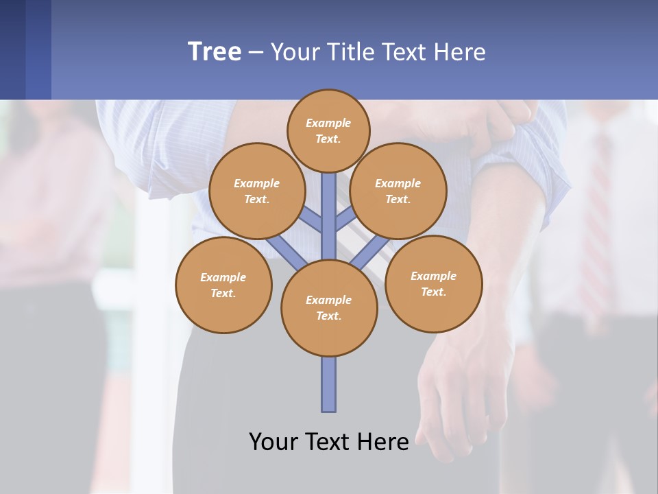 A Man In A Tie Is Holding His Hands Together PowerPoint Template