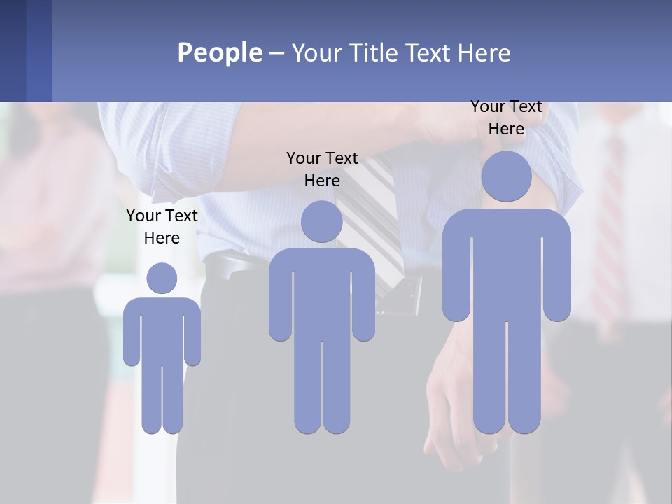 A Man In A Tie Is Holding His Hands Together PowerPoint Template