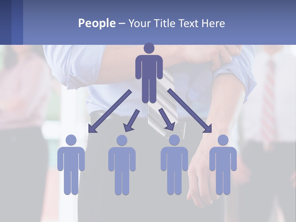 A Man In A Tie Is Holding His Hands Together PowerPoint Template