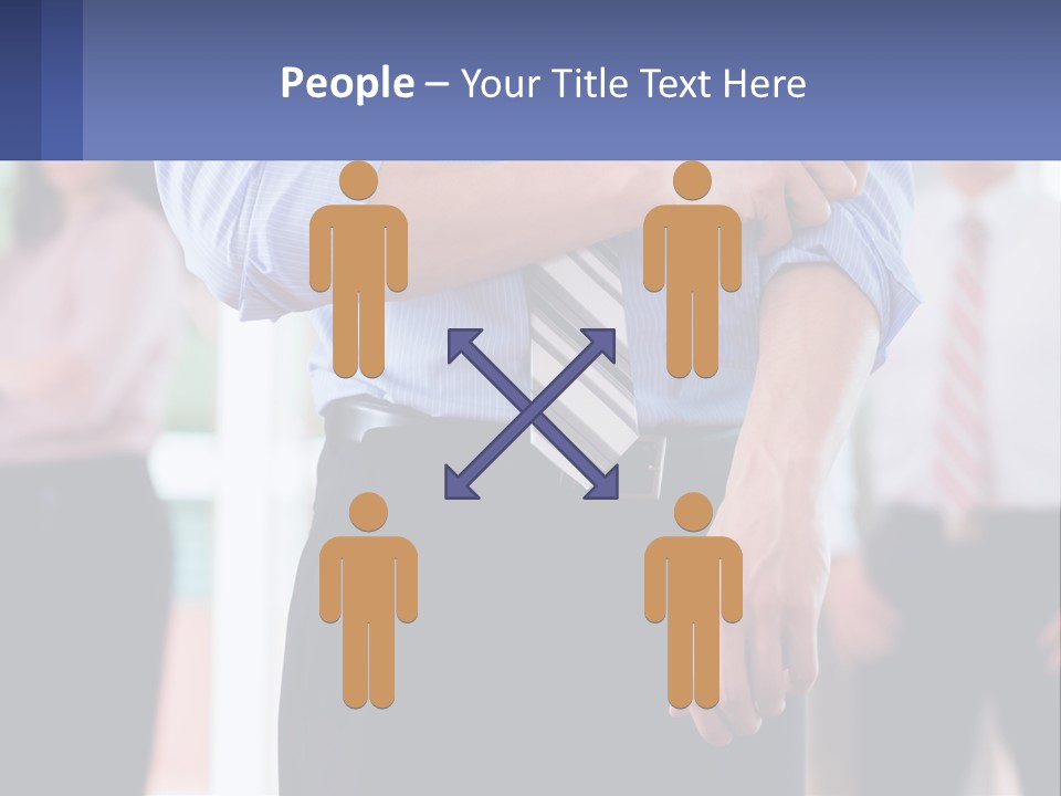 A Man In A Tie Is Holding His Hands Together PowerPoint Template