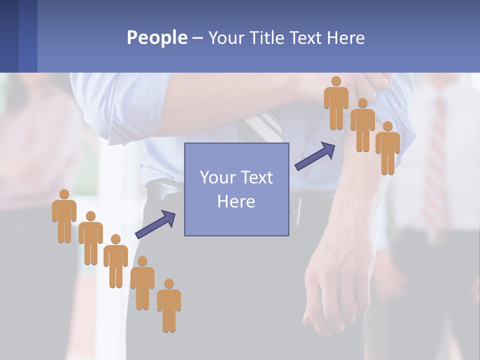 A Man In A Tie Is Holding His Hands Together PowerPoint Template