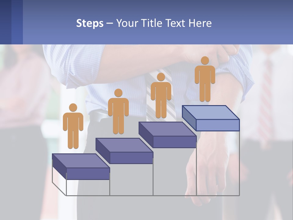 A Man In A Tie Is Holding His Hands Together PowerPoint Template