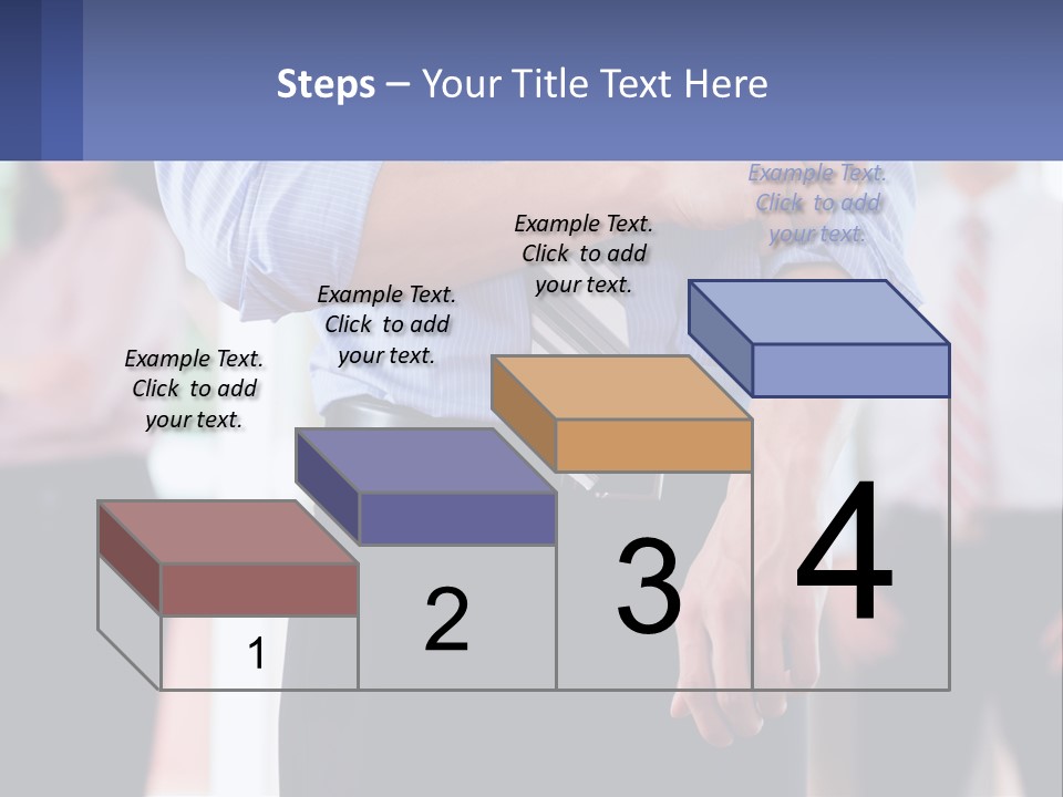 A Man In A Tie Is Holding His Hands Together PowerPoint Template