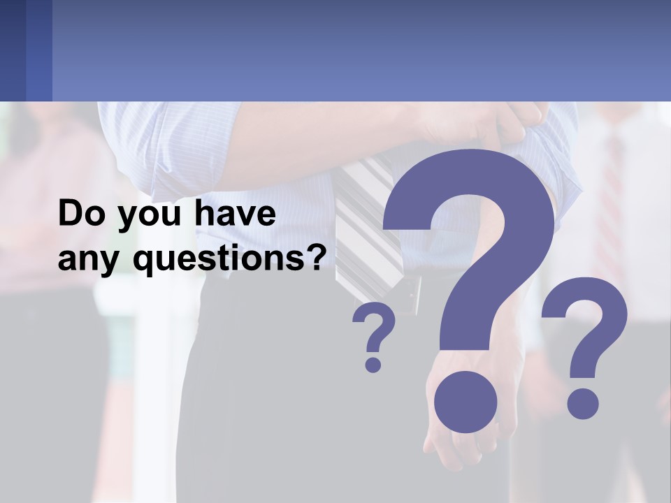 A Man In A Tie Is Holding His Hands Together PowerPoint Template