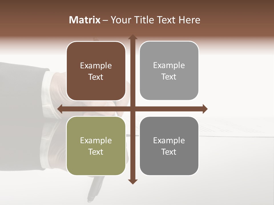 A Person Writing On A Piece Of Paper With A Pen PowerPoint Template