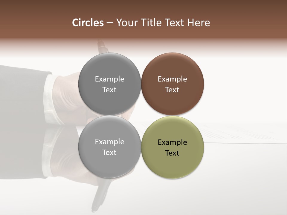 A Person Writing On A Piece Of Paper With A Pen PowerPoint Template