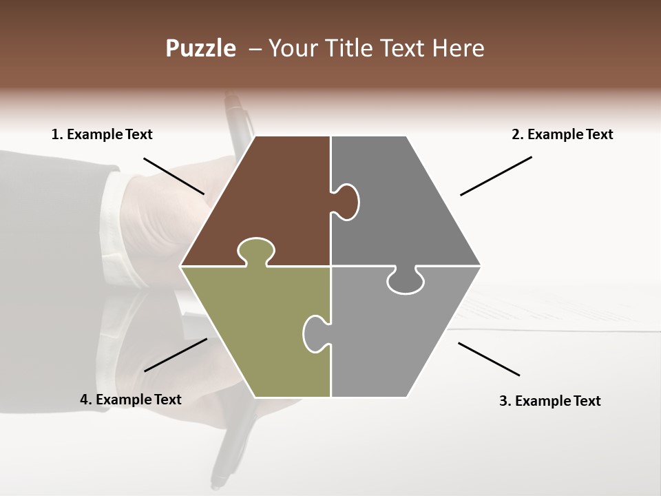 A Person Writing On A Piece Of Paper With A Pen PowerPoint Template