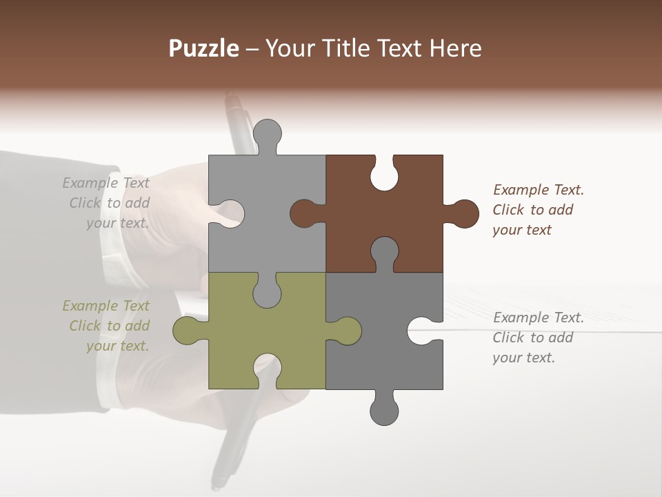 A Person Writing On A Piece Of Paper With A Pen PowerPoint Template