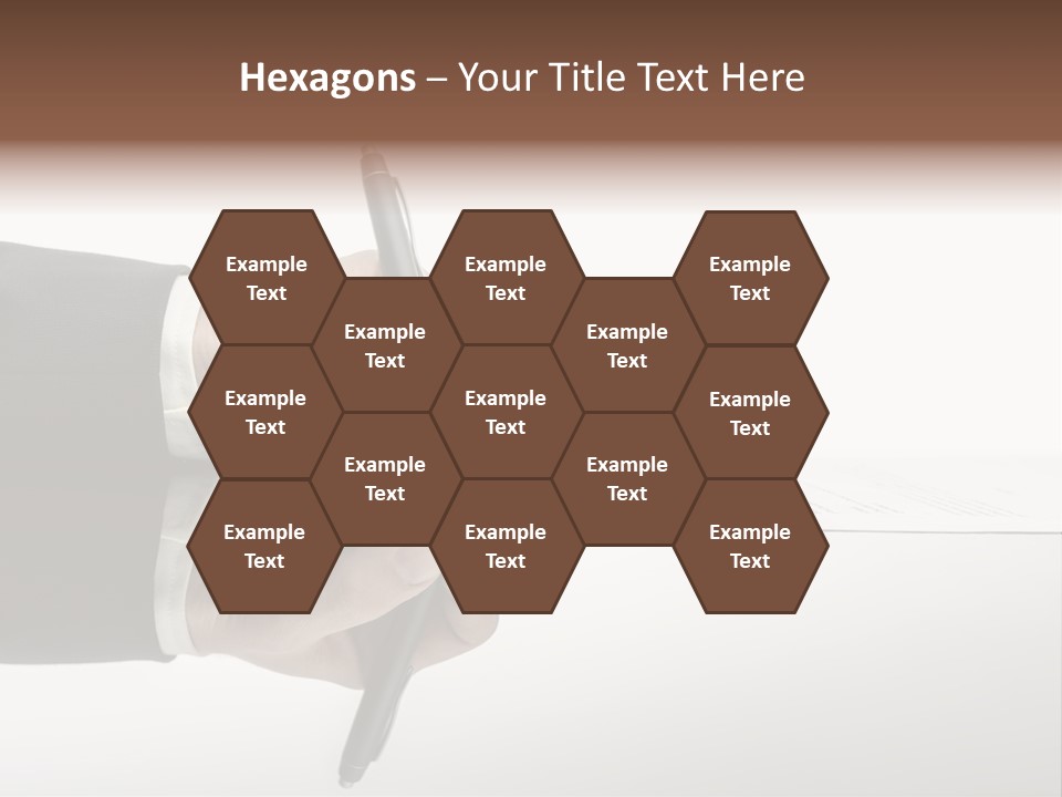 A Person Writing On A Piece Of Paper With A Pen PowerPoint Template