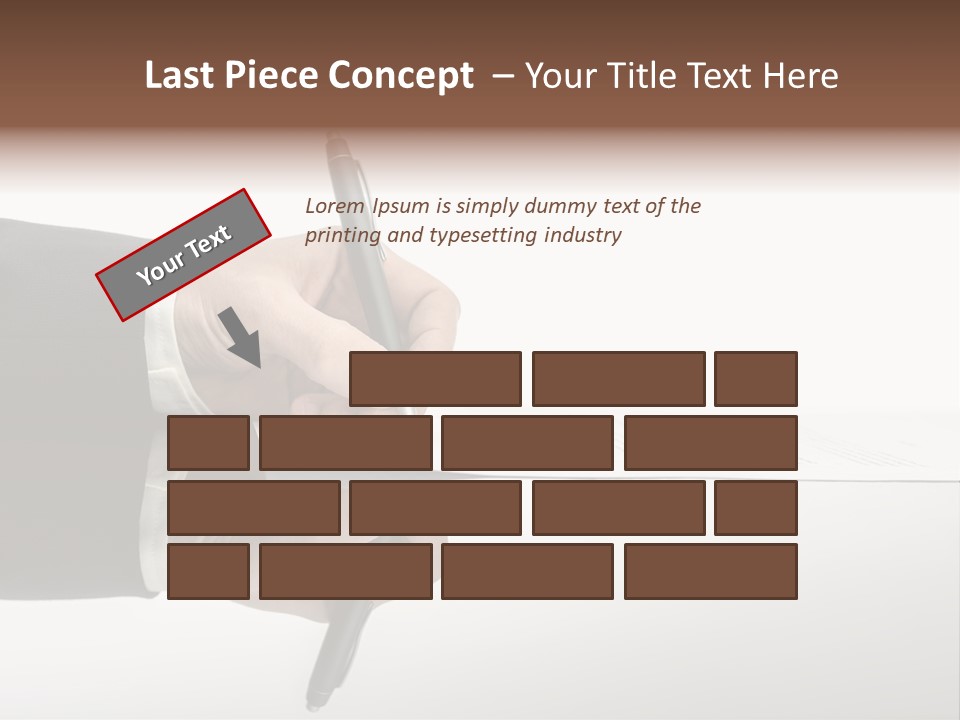 A Person Writing On A Piece Of Paper With A Pen PowerPoint Template