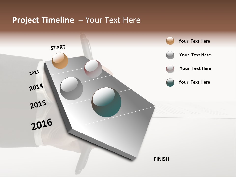A Person Writing On A Piece Of Paper With A Pen PowerPoint Template