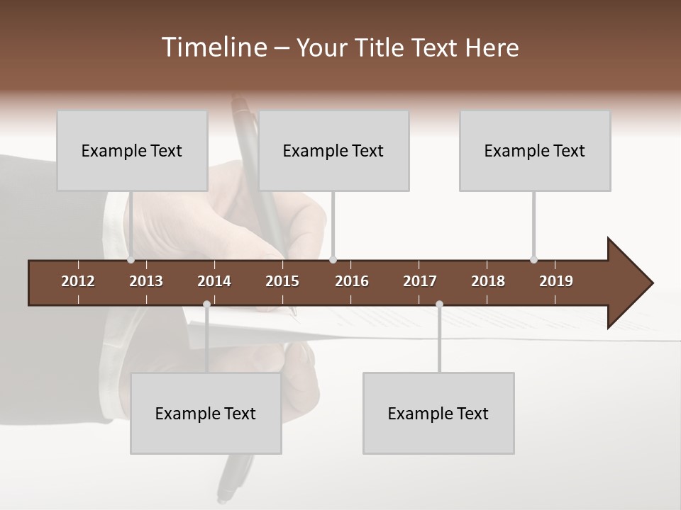 A Person Writing On A Piece Of Paper With A Pen PowerPoint Template