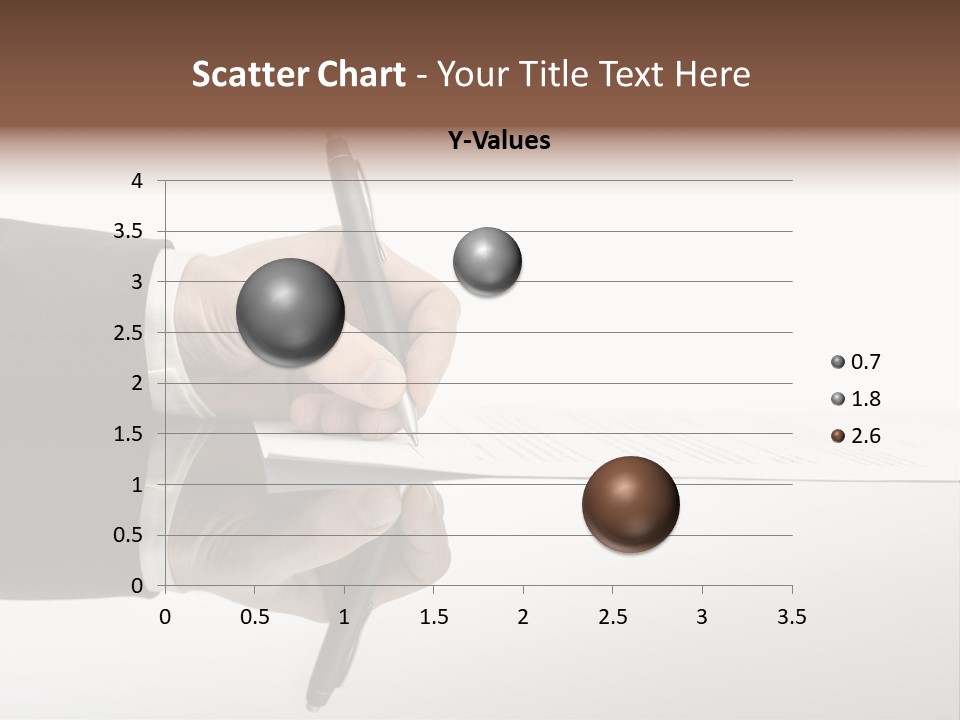 A Person Writing On A Piece Of Paper With A Pen PowerPoint Template