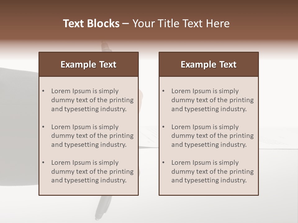 A Person Writing On A Piece Of Paper With A Pen PowerPoint Template