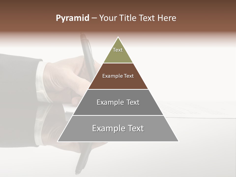 A Person Writing On A Piece Of Paper With A Pen PowerPoint Template