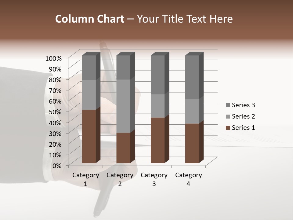A Person Writing On A Piece Of Paper With A Pen PowerPoint Template