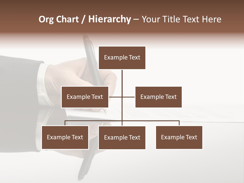 A Person Writing On A Piece Of Paper With A Pen PowerPoint Template