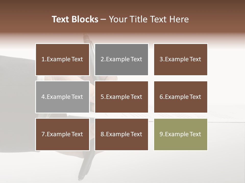 A Person Writing On A Piece Of Paper With A Pen PowerPoint Template
