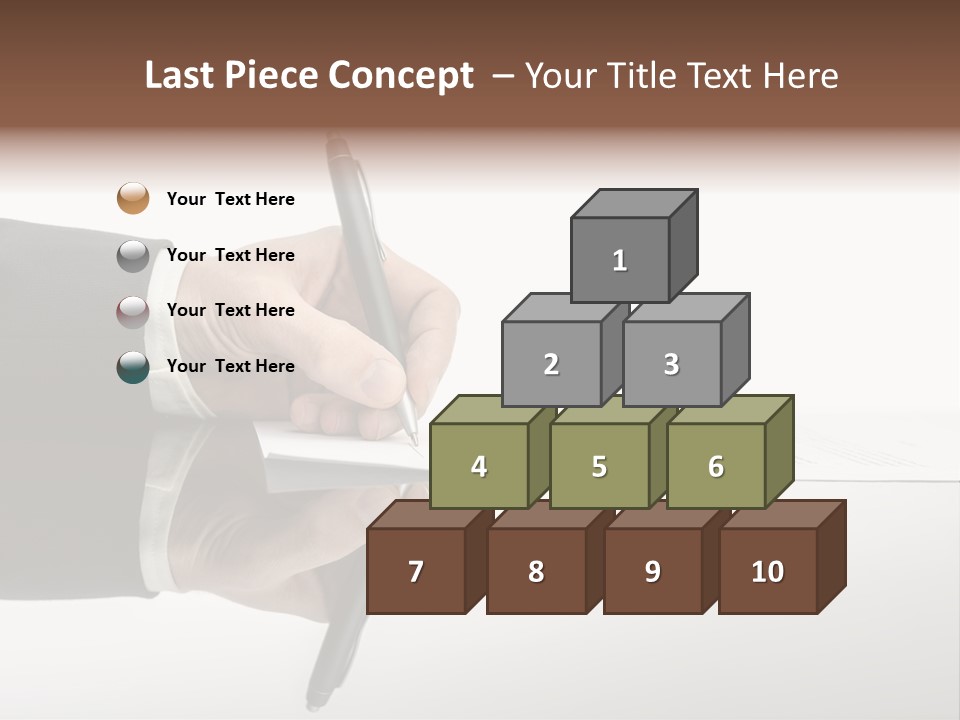 A Person Writing On A Piece Of Paper With A Pen PowerPoint Template