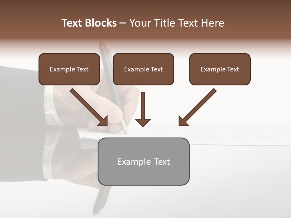 A Person Writing On A Piece Of Paper With A Pen PowerPoint Template