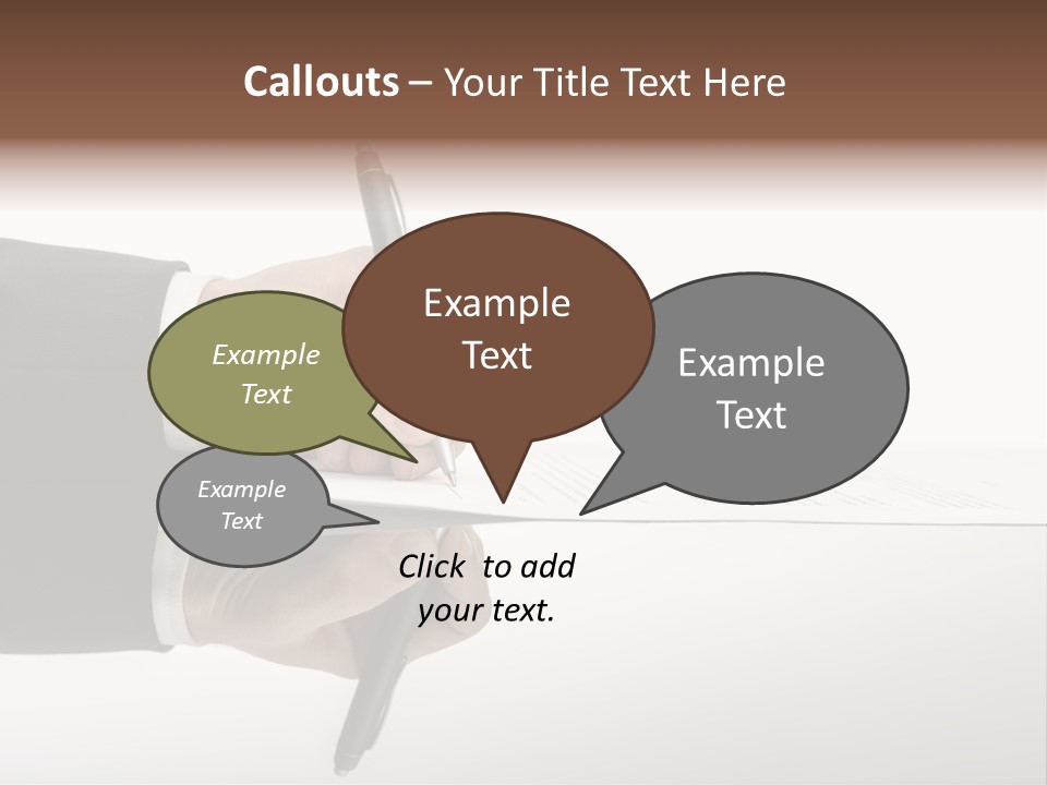 A Person Writing On A Piece Of Paper With A Pen PowerPoint Template