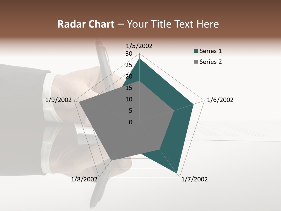 A Person Writing On A Piece Of Paper With A Pen PowerPoint Template