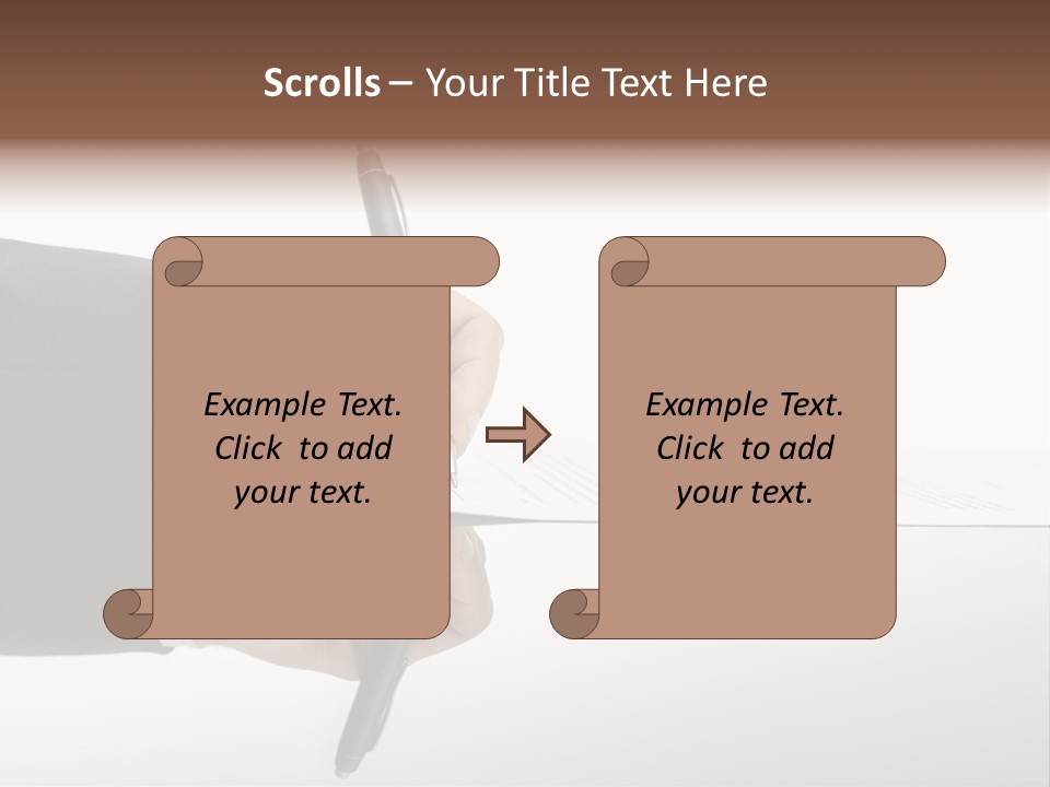 A Person Writing On A Piece Of Paper With A Pen PowerPoint Template