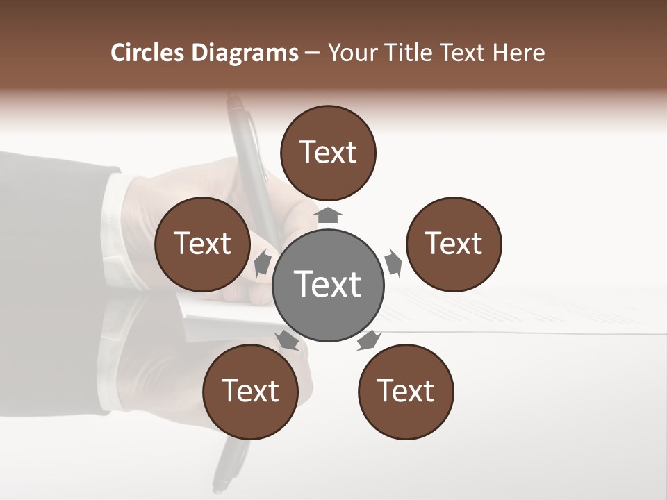 A Person Writing On A Piece Of Paper With A Pen PowerPoint Template