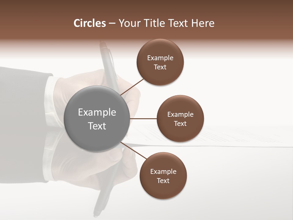 A Person Writing On A Piece Of Paper With A Pen PowerPoint Template