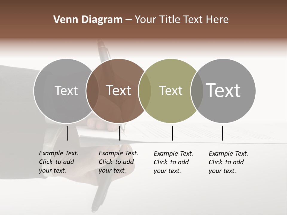 A Person Writing On A Piece Of Paper With A Pen PowerPoint Template