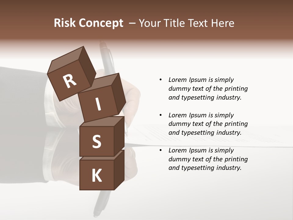 A Person Writing On A Piece Of Paper With A Pen PowerPoint Template