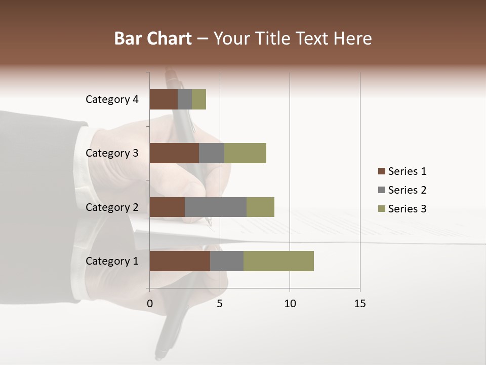 A Person Writing On A Piece Of Paper With A Pen PowerPoint Template