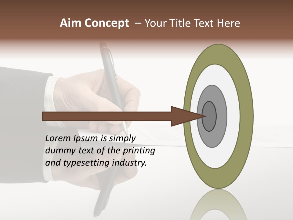 A Person Writing On A Piece Of Paper With A Pen PowerPoint Template