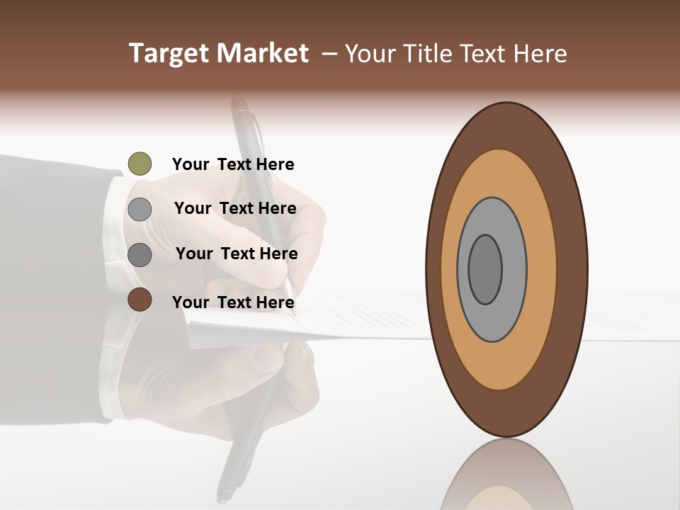 A Person Writing On A Piece Of Paper With A Pen PowerPoint Template