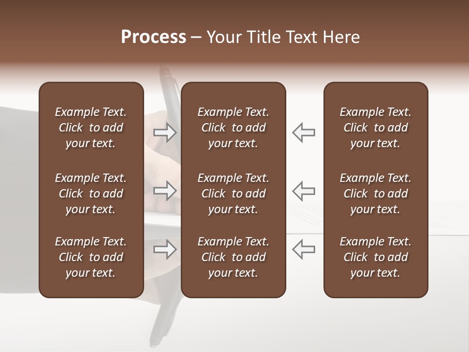 A Person Writing On A Piece Of Paper With A Pen PowerPoint Template