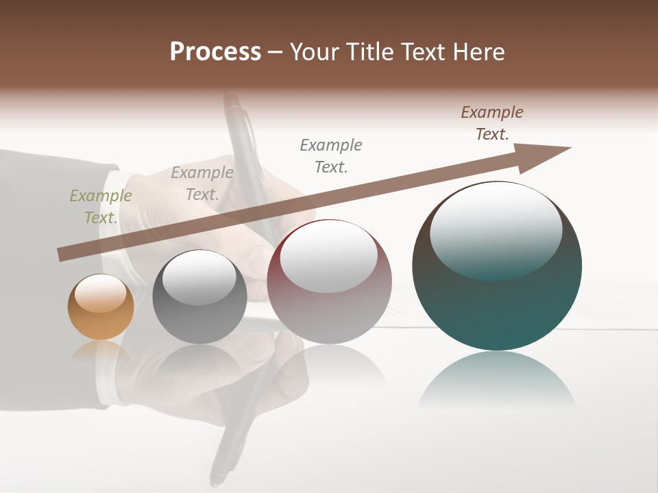 A Person Writing On A Piece Of Paper With A Pen PowerPoint Template