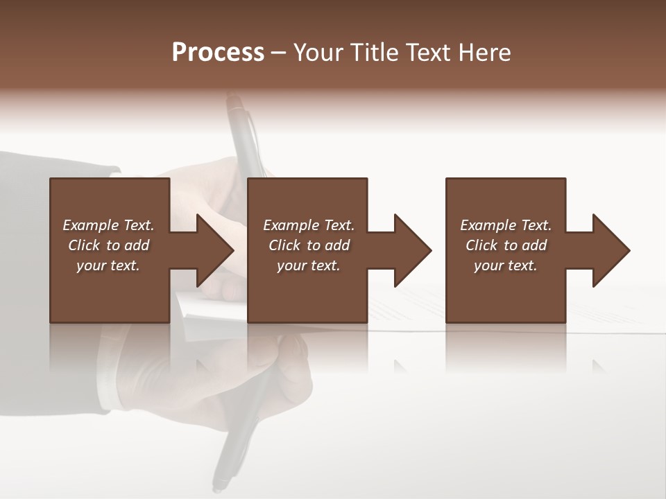 A Person Writing On A Piece Of Paper With A Pen PowerPoint Template