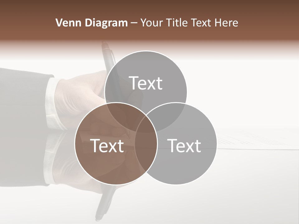 A Person Writing On A Piece Of Paper With A Pen PowerPoint Template