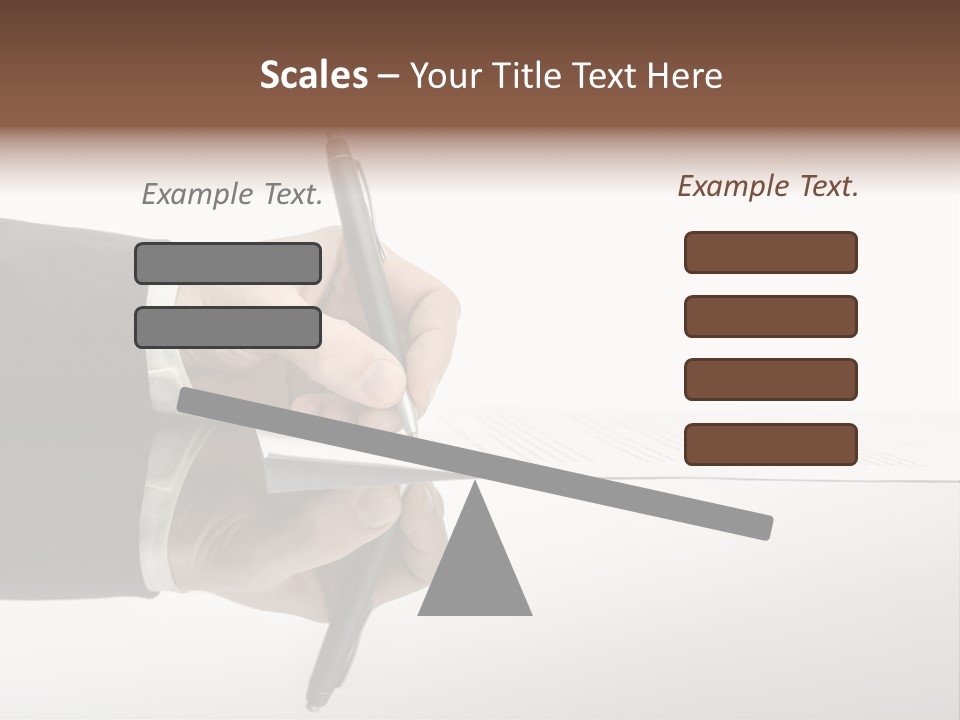 A Person Writing On A Piece Of Paper With A Pen PowerPoint Template