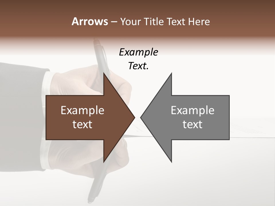 A Person Writing On A Piece Of Paper With A Pen PowerPoint Template