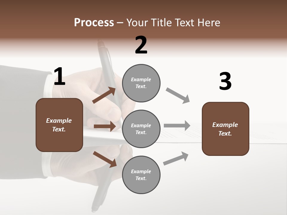 A Person Writing On A Piece Of Paper With A Pen PowerPoint Template