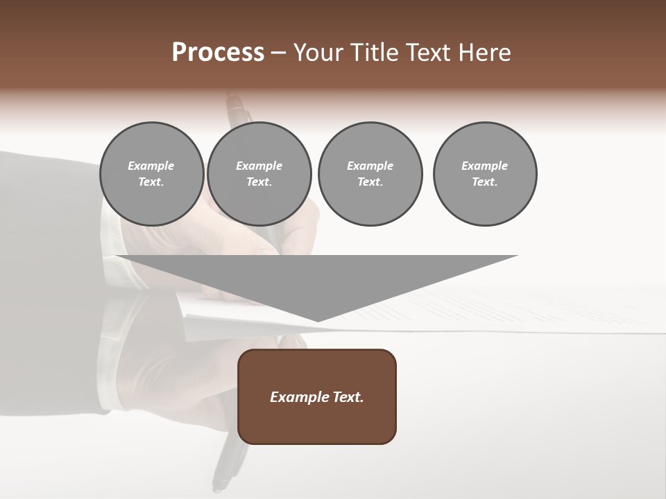A Person Writing On A Piece Of Paper With A Pen PowerPoint Template